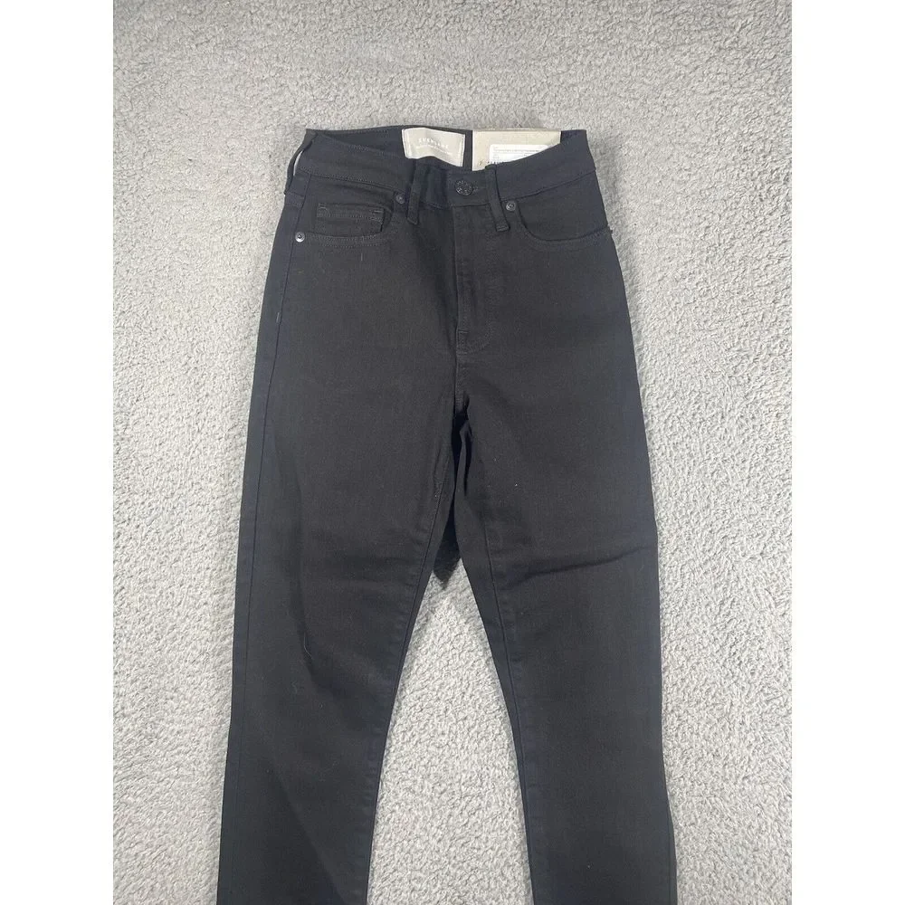 EVERLANE The Curvy Way-High Skinny Jean in Black‎ Size 23